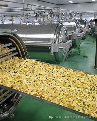 Large Apple Chips Flash Puffing Equipment
